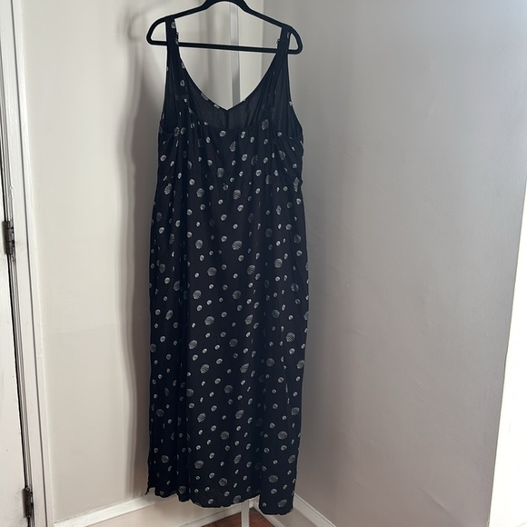 Junarose Elegant Plus Size Dress Black Polka Dot Maxi Dress Size 22 - Picture 6 of 8